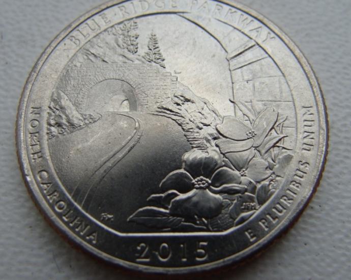 25 центов  США . ПАРКИ США 3 за 2015 год
